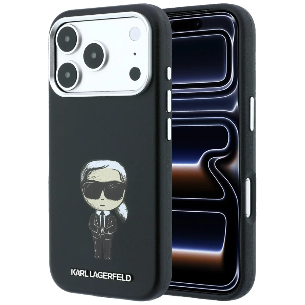 Custodia MagSafe per Apple iPhone 18 Pro / 17 Pro, Karl Lagerfeld, Ikonik Sketch, Nera — 1