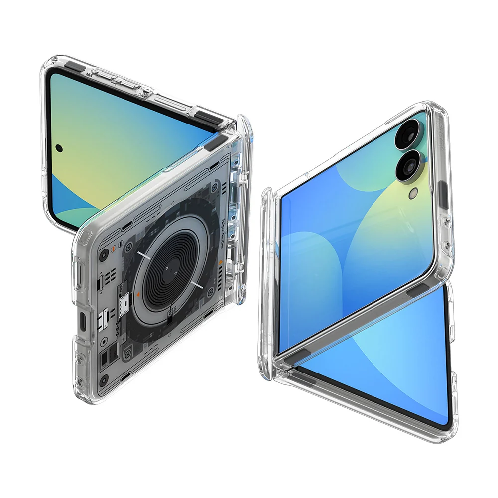 Custodia MagSafe per Samsung Galaxy Z Flip8 F776, Spigen, Ultra Hybrid Pro Neo One, Trasparente ACS11525 — 1
