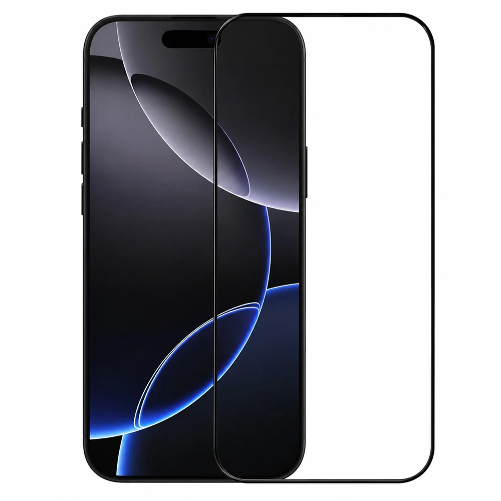 Pellicola protettiva per schermo Nillkin CP+ Pro per Apple iPhone 16 Pro, vetro temperato, adesivo completo, nero — 1