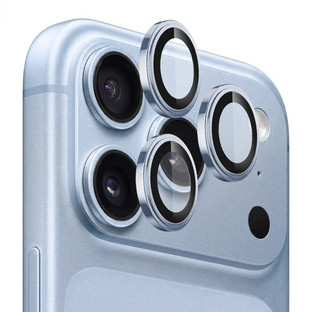 Pellicola protettiva per fotocamera posteriore Lito S+ per Apple iPhone 18 Pro / 18 Pro Max, vetro temperato, blu — 1
