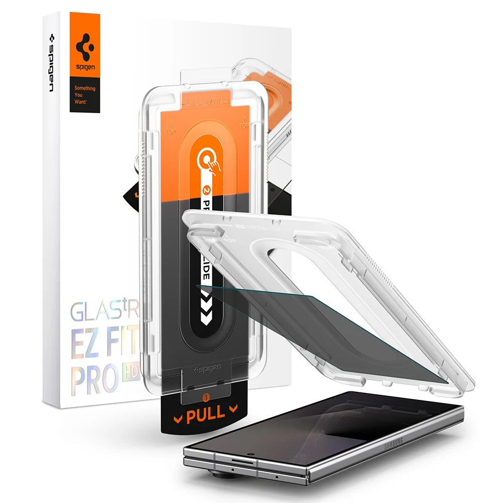 Pellicola protettiva per schermo esterno Privacy Spigen GlastR EZ FIT Pro HD per Samsung Galaxy Z Fold8 Ultra F976, Vetro temperato, Colla completa — 1