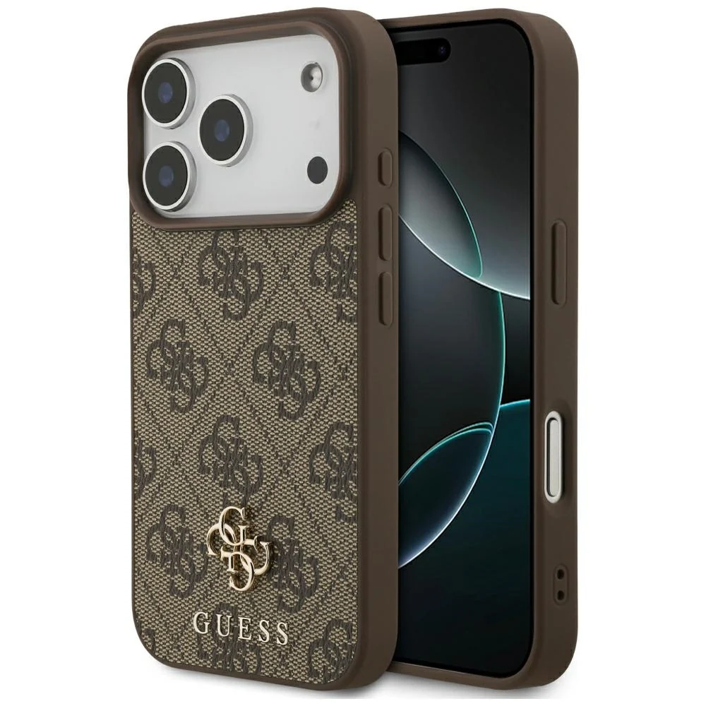 Custodia MagSafe per Apple iPhone 18 Pro / 17 Pro, Guess, 4G Small and Classic, Marrone — 1