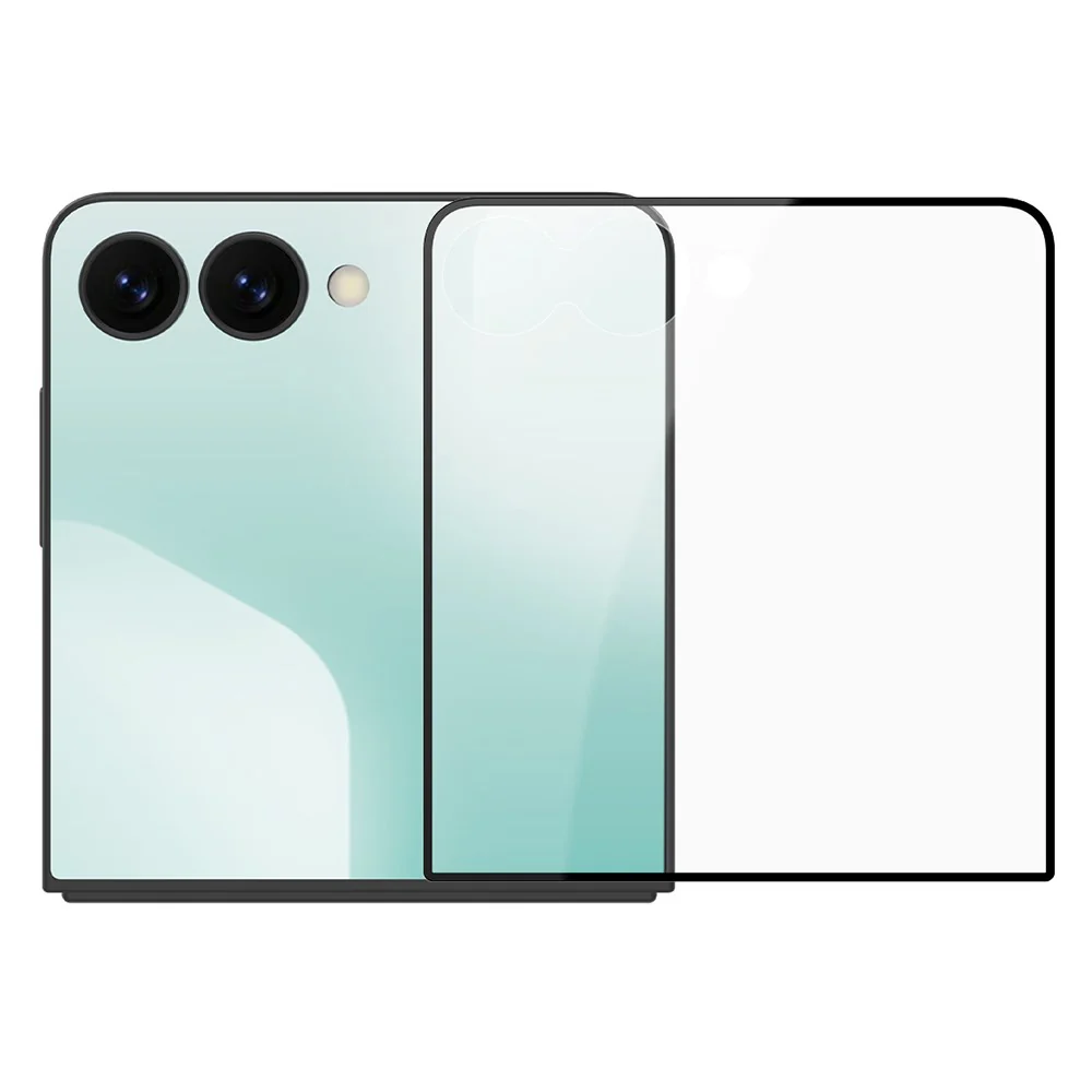 Pellicola protettiva per schermo esterno Nillkin CP+ Pro per Samsung Galaxy Z Flip8 F776 / Z Flip7 F766, vetro temperato, adesivo completo, nero — 1
