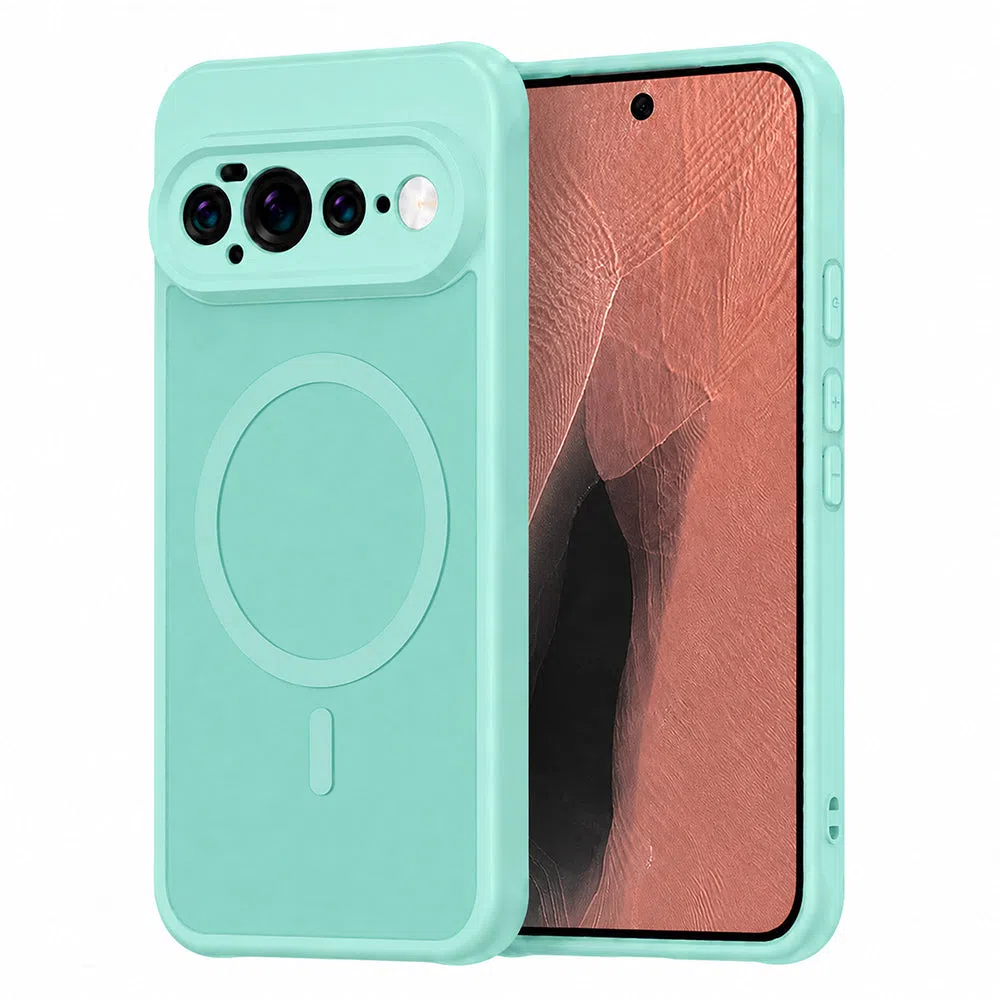 Custodia MagSafe per Google Pixel 11 Pro XL, Techsuit, HaloFrost II, Verde Chiaro — 1
