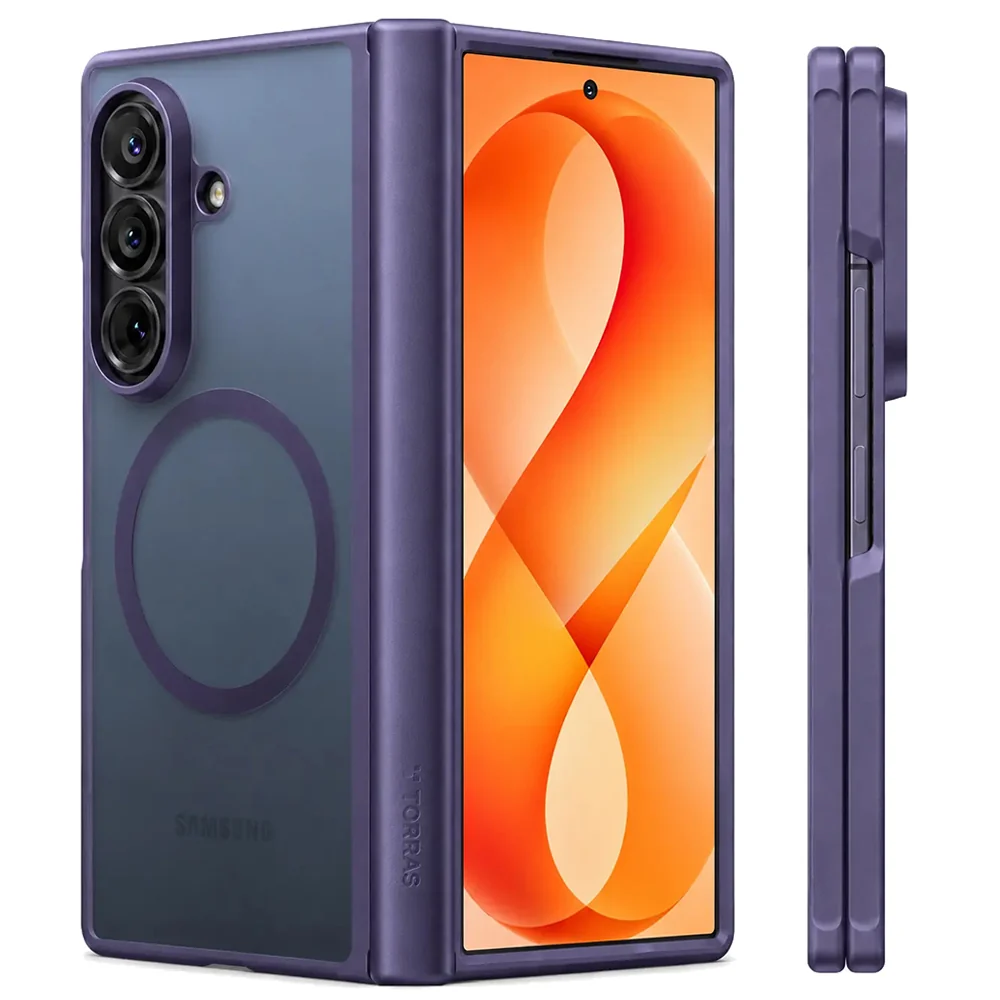 Custodia MagSafe per Samsung Galaxy Z Fold8 Ultra F976, Torras, Guardian, Viola Scuro — 1