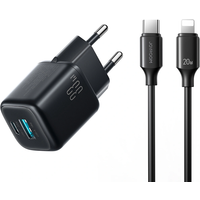 Caricabatterie Retea Con Cavo Lightning Joyroom JR-TG7, 33W, 3A, 1 x USB-A - 1 x USB-C, Nero