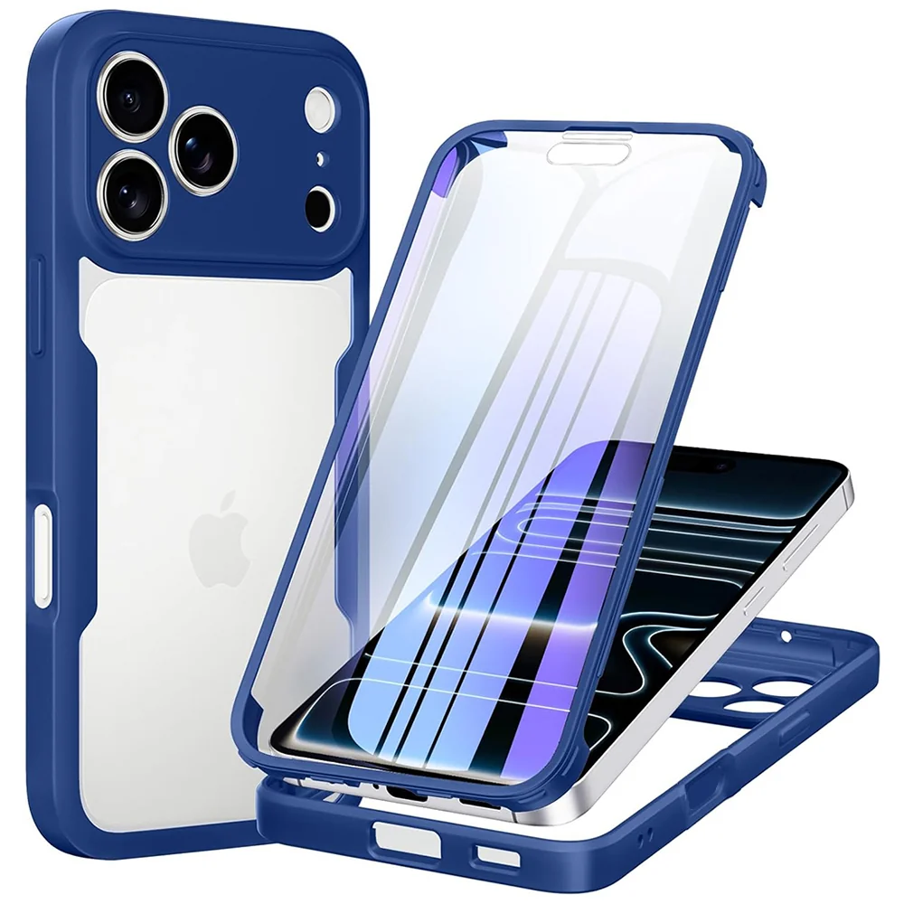 Custodia per Apple iPhone 18 Pro Max / 17 Pro Max, Techsuit, ColorVerse 360, Blu — 1