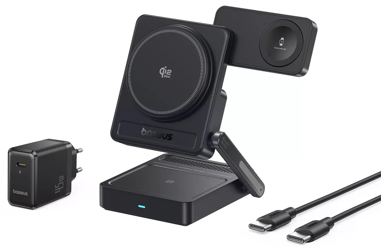 Caricatore Wireless Baseus PicoGo AF21 3in1, 35W, Nero E0205401 — 1