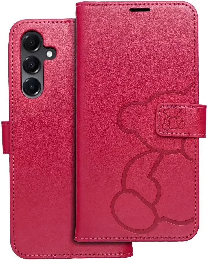 Custodia per Samsung Galaxy A16 5G A166, OEM, MEZZO Teddy Bear, Magenta — 1