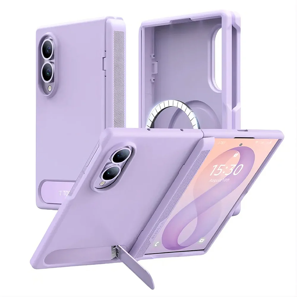 Custodia MagSafe per Samsung Galaxy Z Fold8 F971, Torras, Ostand L1 Guardian, Viola Chiaro — 1
