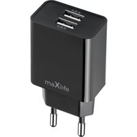 Caricabatterie Retea MaXlife MXTC-12, 24W, 2.4A, 2 x USB-A, Nero
