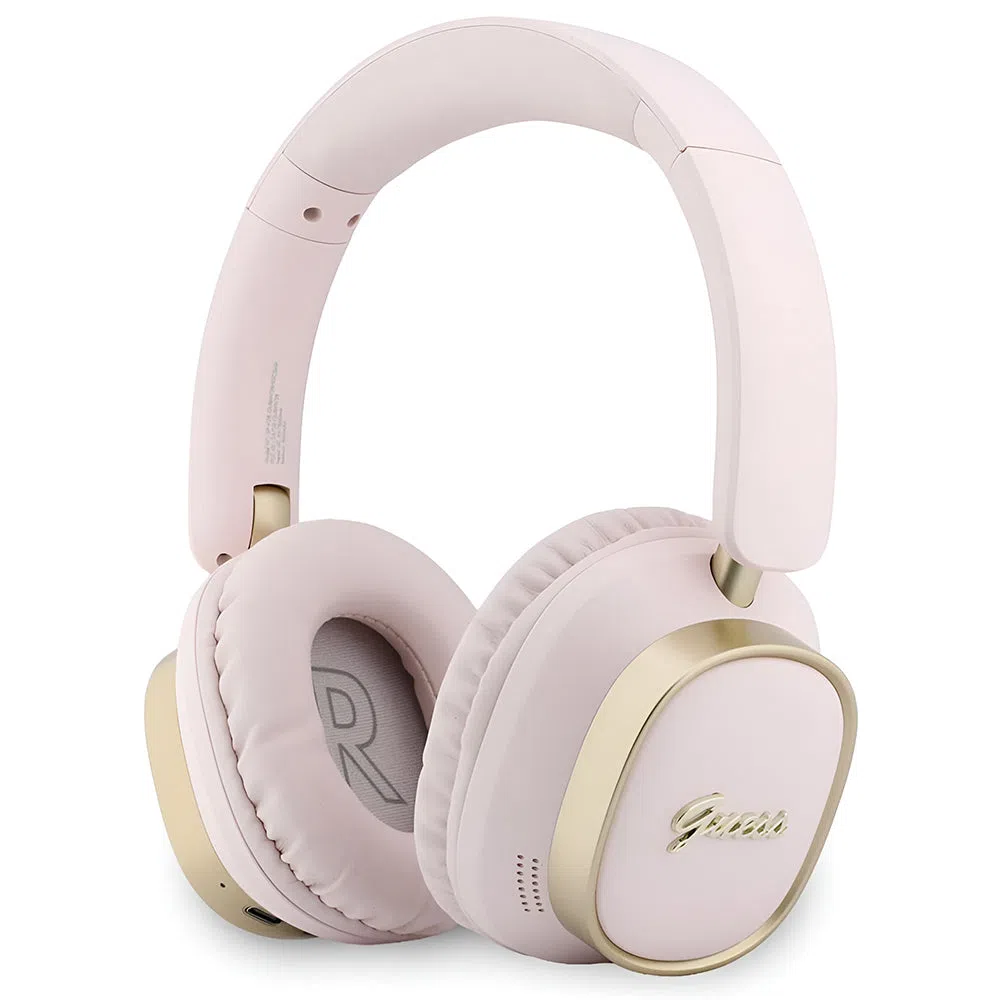 Auricolare Bluetooth Guess Rectangle Metal Script, A2DP, Rosa — 1