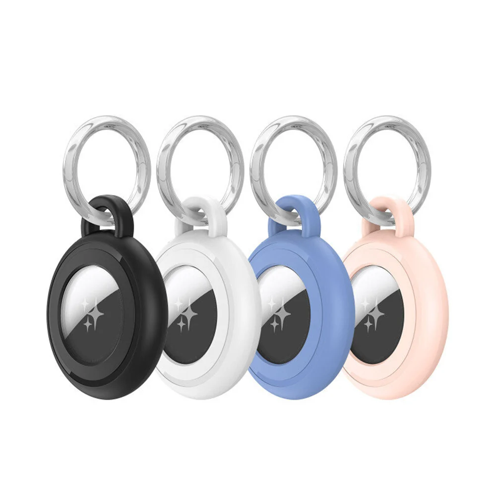 Custodia Dux Ducis Secure per Apple AirTag, Set da 4 pezzi, Nera / Bianca / Blu / Rosa — 1