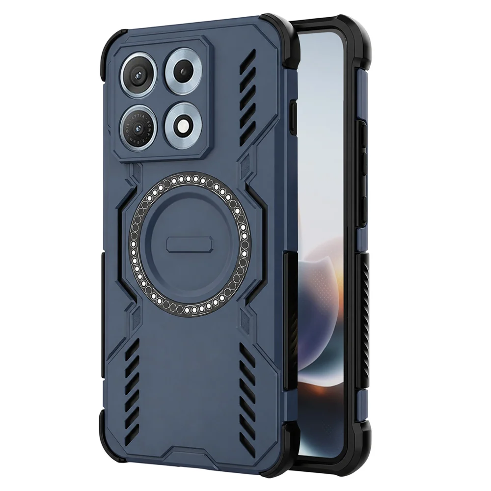 Custodia MagSafe per Motorola Edge 70 Max, Techsuit, ArmorMag, Blu — 1
