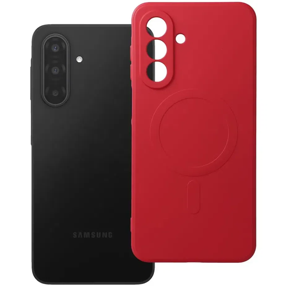 Custodia MagSafe per Samsung Galaxy A18 / A17 4G / A17 5G, OEM, Silicone Mag, Rossa — 2