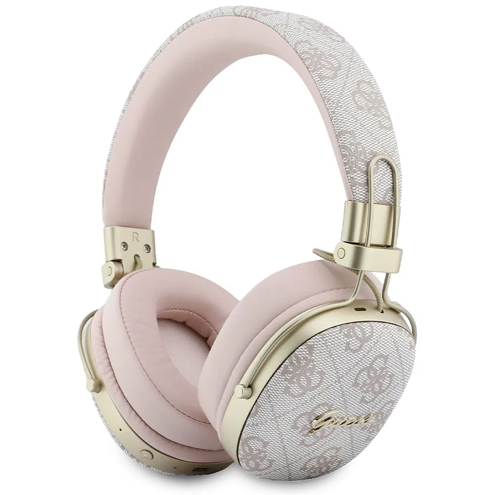 Auricolari Bluetooth Guess Metal 4G Script Logo, A2DP, Rosa — 1