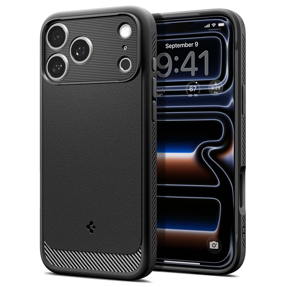 Custodia MagSafe per Apple iPhone 18 Pro Max / 17 Pro Max, Spigen, Rugged Armor, Nero Opaco ACS12109 — 1
