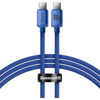 Cavo Dati e Ricarica USB-C - USB-C Baseus Crystal Shine Series, 100W, 1.2m, Blu CAJY000603