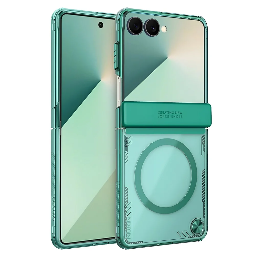 Custodia MagSafe per Samsung Galaxy Z Flip7 F766, Nillkin, Iceblade, Verde — 1