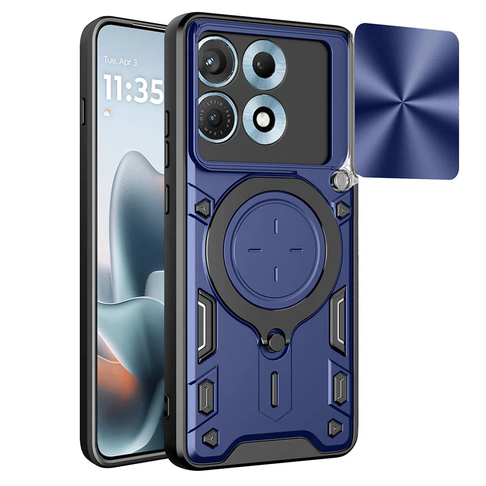 Custodia per Motorola Edge 70 Max, Techsuit, CamGuard Pro, Blu — 1