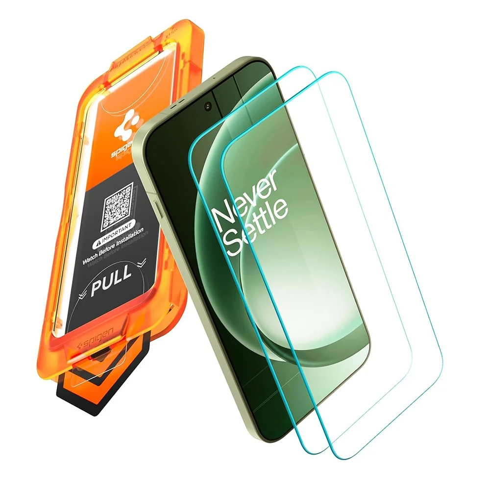 Pellicola protettiva per schermo Spigen GlastR AlignMaster S per OnePlus 15R, Vetro temperato, Full Glue, Set 2 pezzi AGL11398 — 1