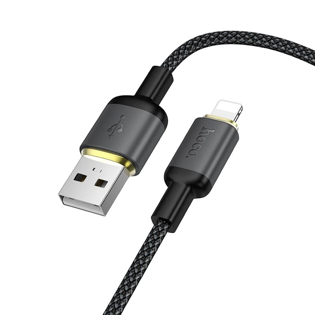 Cavo Dati e Ricarica USB-A - Lightning HOCO X128 Benefit, 12W, 1m, Nero — 1