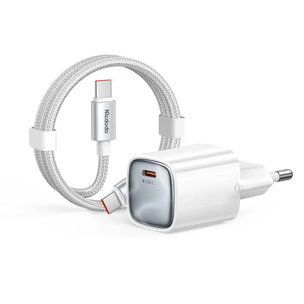 Caricatore da Rete con Cavo USB-C Mcdodo Nano CH-4432, 45W, 3A, 1 x USB-C, Bianco — 1