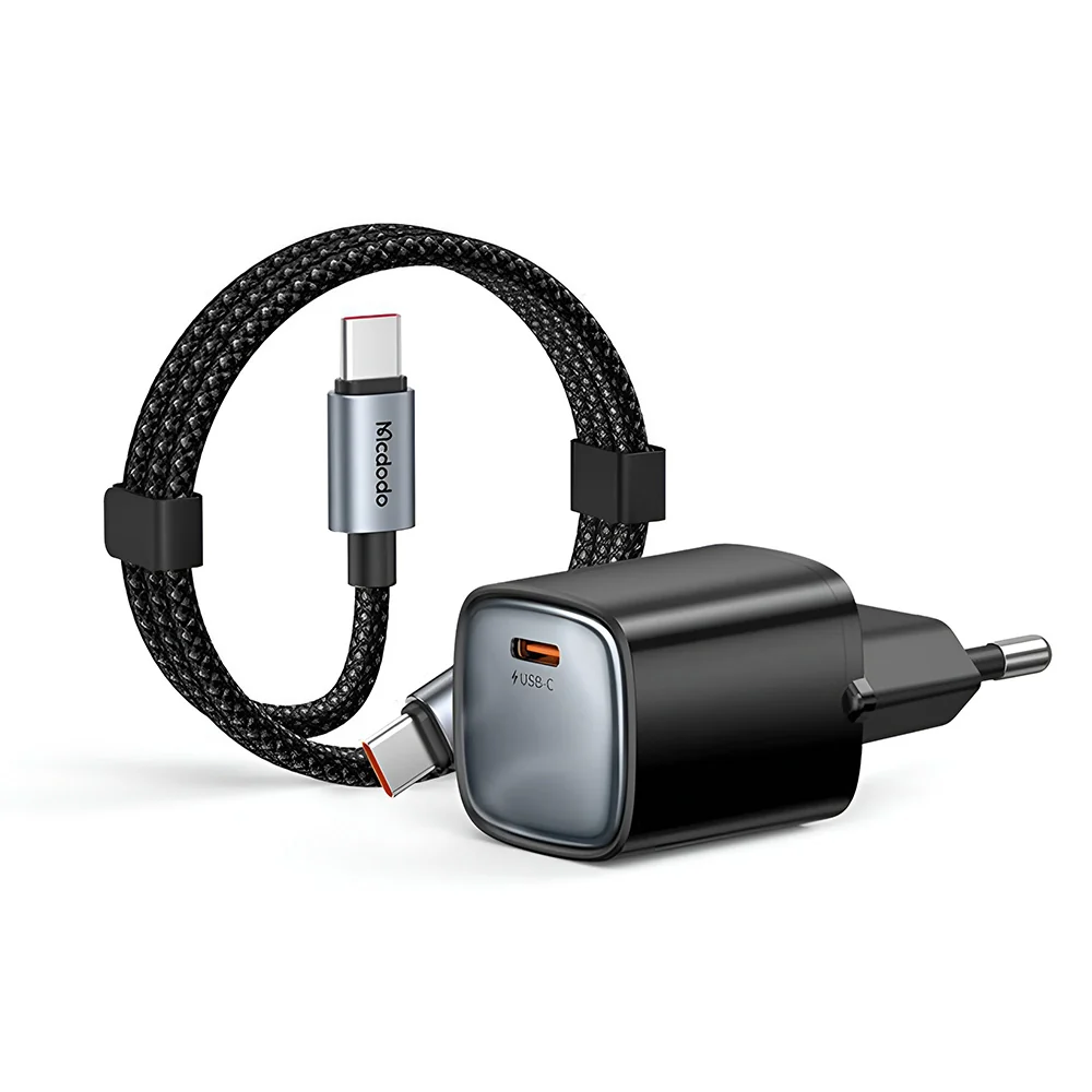 Caricatore da Rete con Cavo USB-C Mcdodo Nano CH-4433, 45W, 3A, 1 x USB-C, Nero — 1