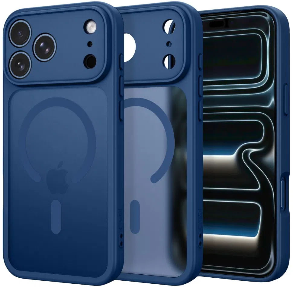 Custodia MagSafe per Apple iPhone 18 Pro Max / 17 Pro Max, Tech-Protect, BasicMag, Blu Opaco — 2