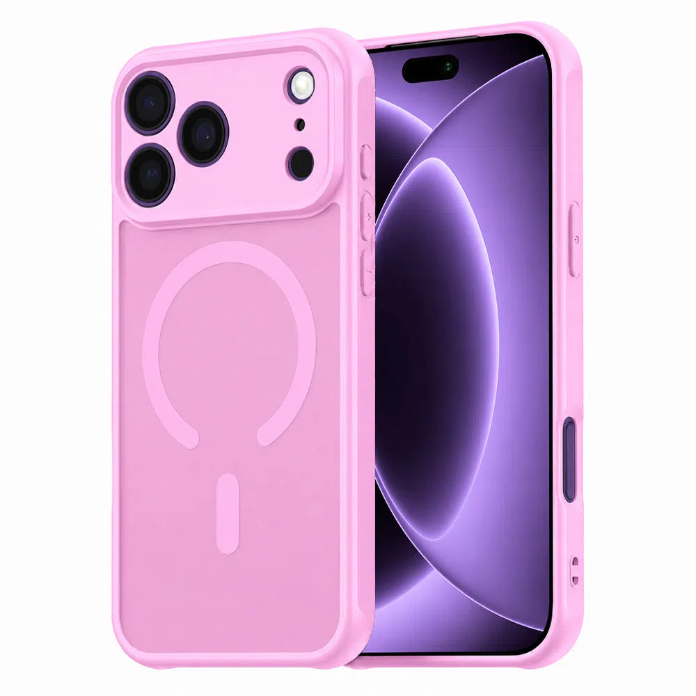 Custodia MagSafe per Apple iPhone 18 Pro / 17 Pro, Techsuit, HaloFrost II, Rosa — 1