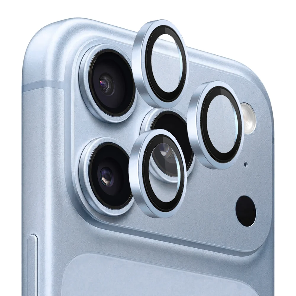 Pellicola protettiva per fotocamera posteriore Lito Titanium AR per Apple iPhone 18 Pro / 18 Pro Max, vetro temperato, blu — 1