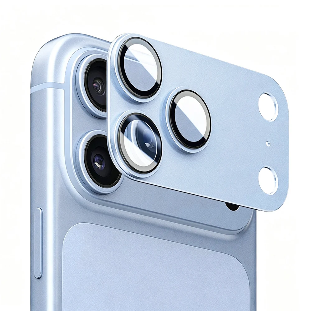 Pellicola protettiva per fotocamera posteriore Lito Crown Halo AR + AF per Apple iPhone 18 Pro Max, vetro temperato, blu — 1