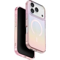 Custodia MagSafe per Apple iPhone 17 Pro, UNIQ, Iridescia MagClick, Blu Pastello
