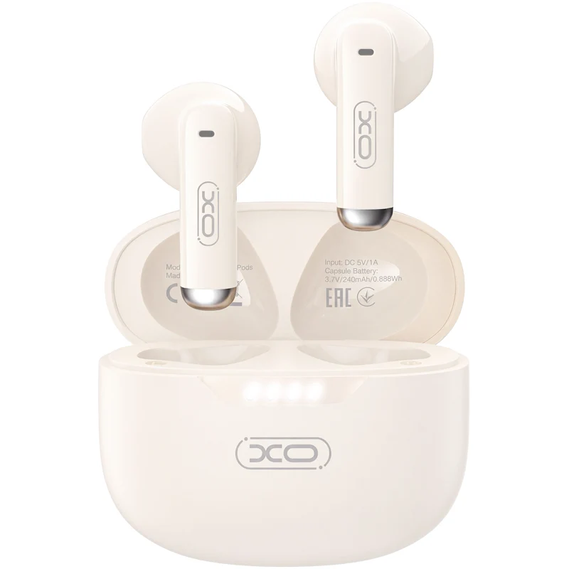 Auricolare Bluetooth XO Design G50, TWS, Beige — 1