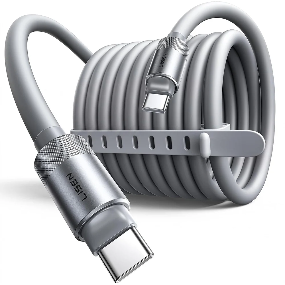 Cavo Dati e Ricarica USB-C - USB-C Lisen L115, 100W, 3m, Grigio YL0126010031 — 1