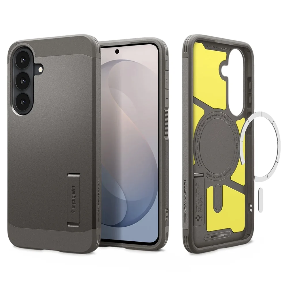 Custodia MagSafe per Samsung Galaxy S26 FE S741, Spigen, Tough Armor, Grigio ACS11635 — 1