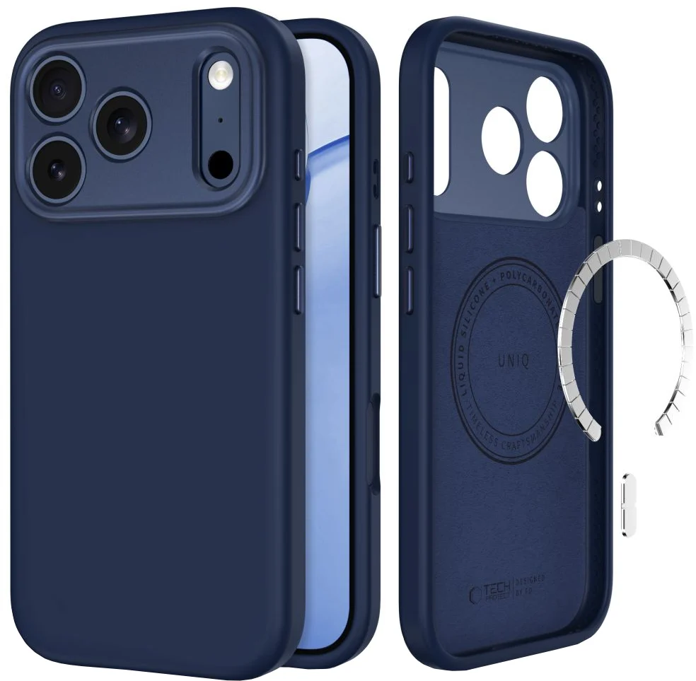 Custodia MagSafe per Apple iPhone 18 Pro Max / 17 Pro Max, Tech-Protect, Uniq CC, Blu Navy — 1