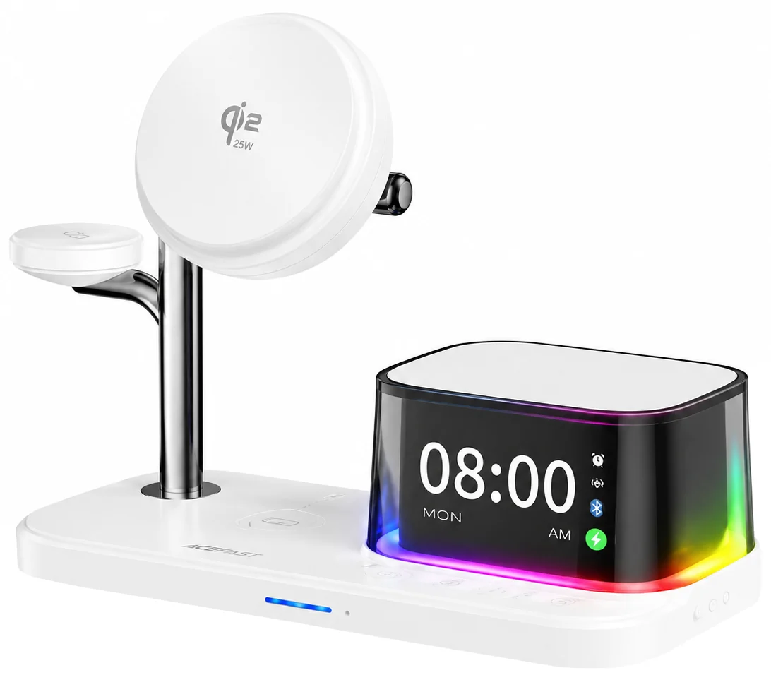 Caricatore Wireless da Rete XO Design CX045 3in1, 25W, Bianco — 1