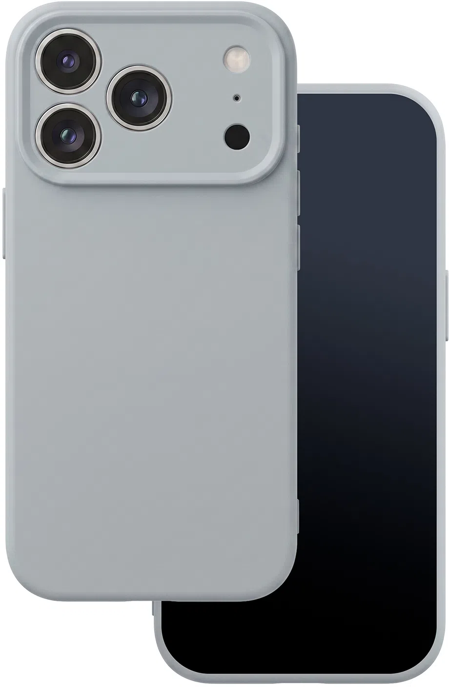 Custodia per Apple iPhone 17 Pro Max, OEM, Silicone, Grigio — 2