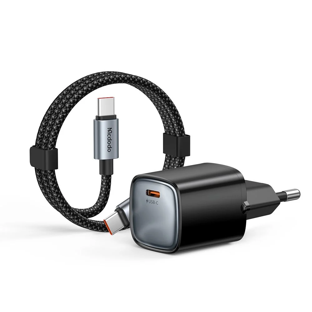 Caricatore da rete con cavo USB-C Mcdodo Nano CH-8262, 65W, 3.25A, 1 x USB-C, Nero — 1