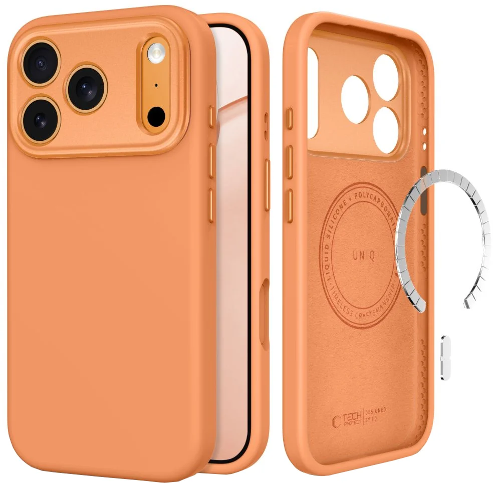 Custodia MagSafe per Apple iPhone 18 Pro / 17 Pro, Tech-Protect, Uniq CC, Arancione — 1