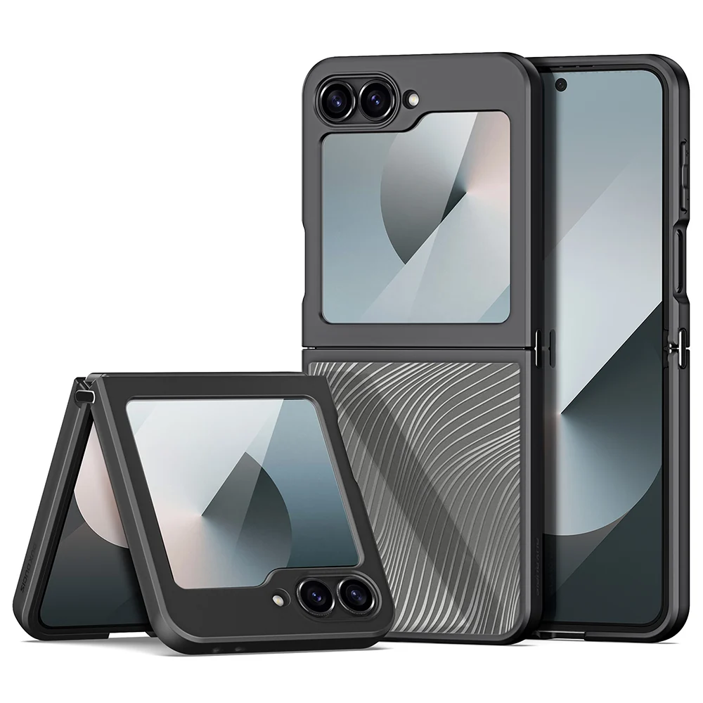 Custodia per Samsung Galaxy Z Flip6 F741, DUX DUCIS, Aimo, Nera — 1