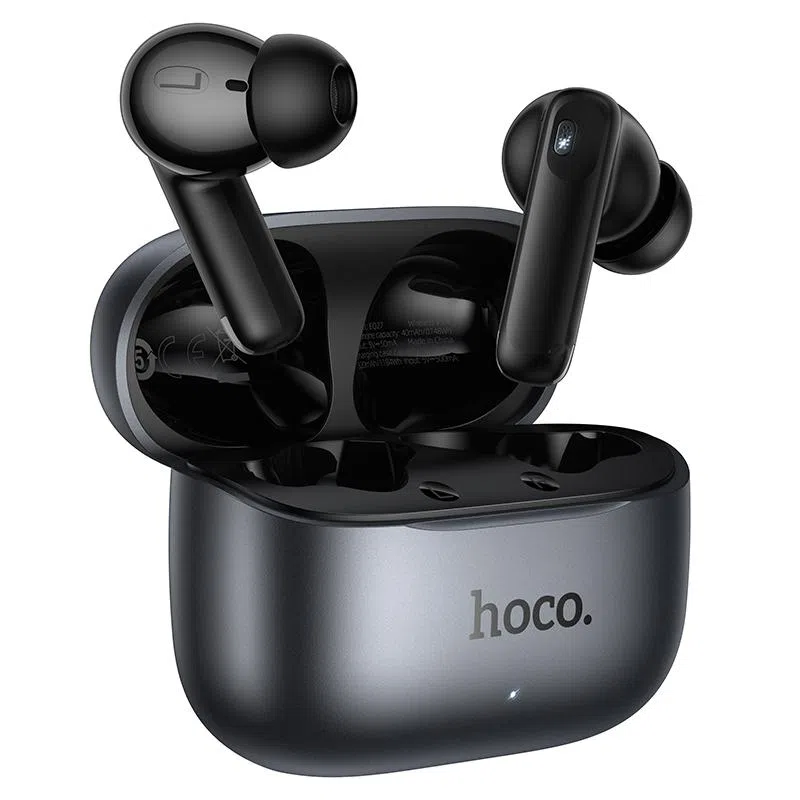 Auricolare Bluetooth HOCO EQ27 AI Translation, TWS, ANC, Grigio — 1