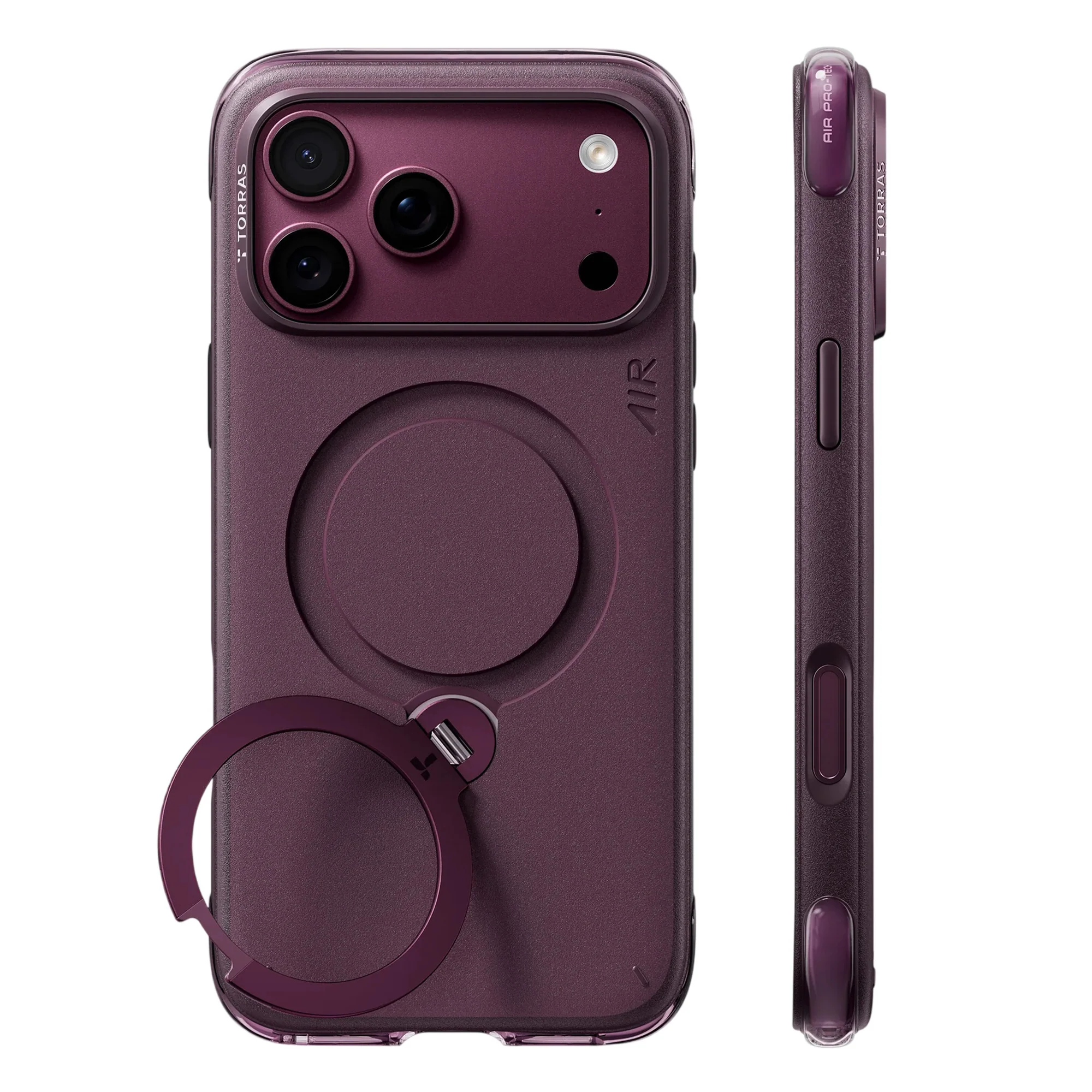 Custodia MagSafe per Apple iPhone 18 Pro / 17 Pro, Torras, Ostand Q3 Air Essential, Viola — 1