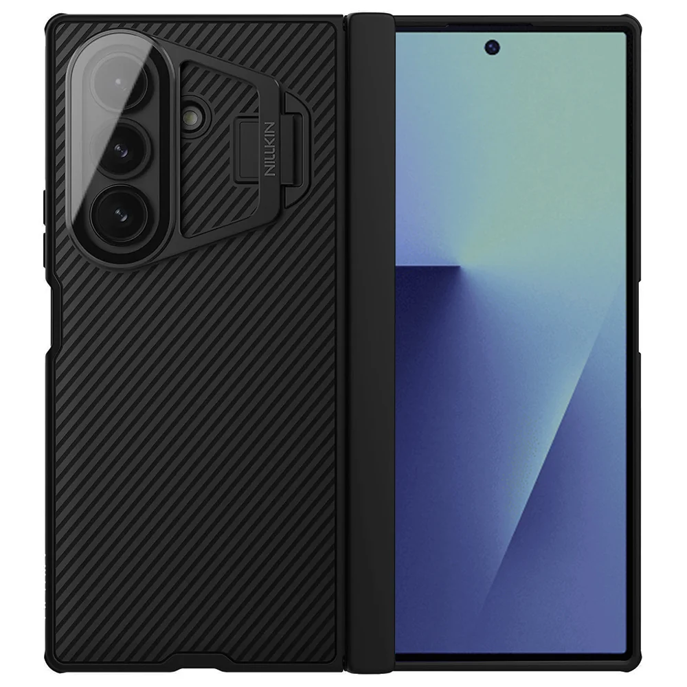 Custodia per Samsung Galaxy Z Fold7 F966, Nillkin, CamShield Prop con copertura trasparente per lente, Nera — 1