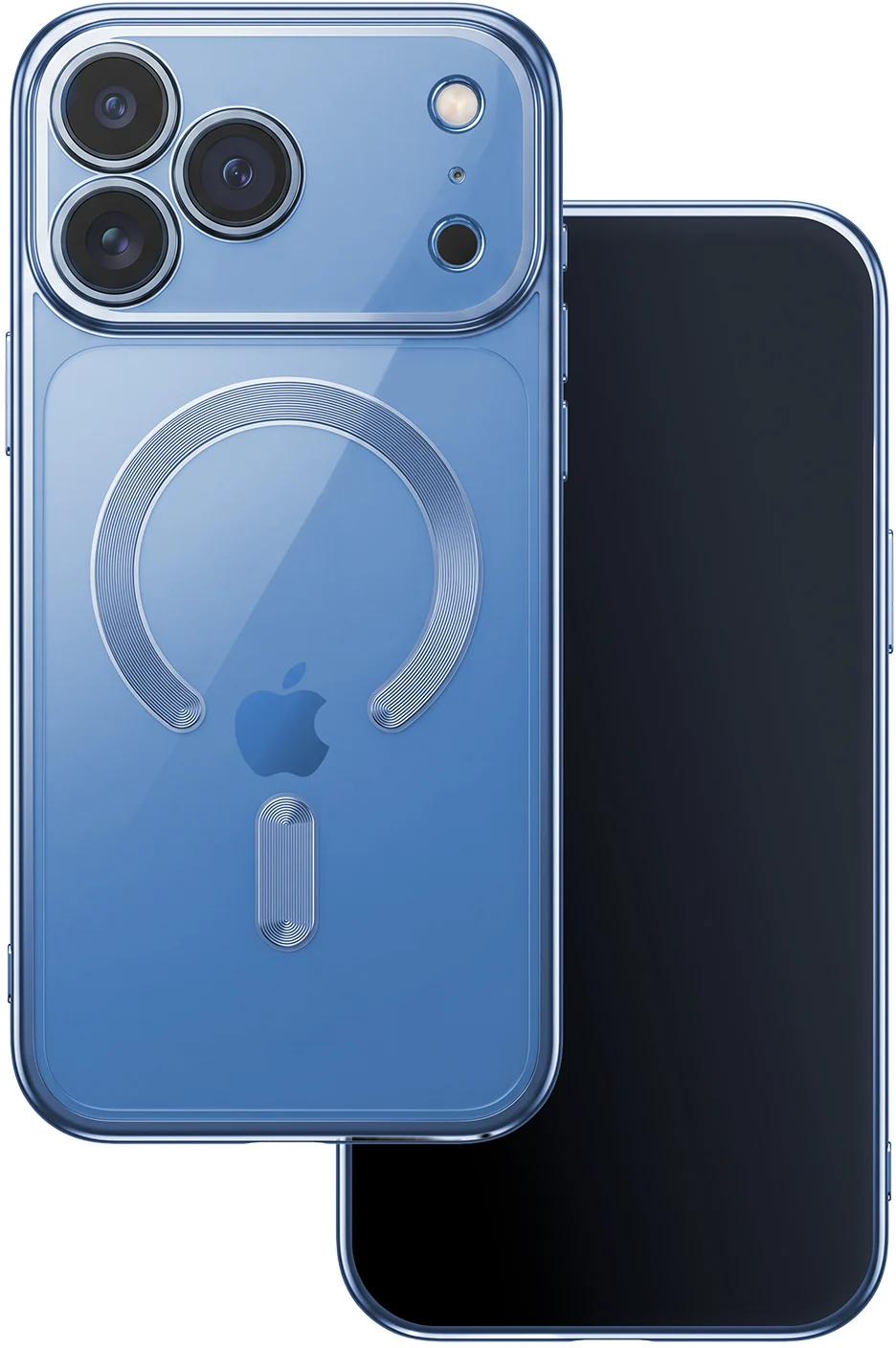 Custodia MagSafe per Apple iPhone 18 Pro Max / 17 Pro Max, OEM, Colore Chrome Mag, Blu — 1