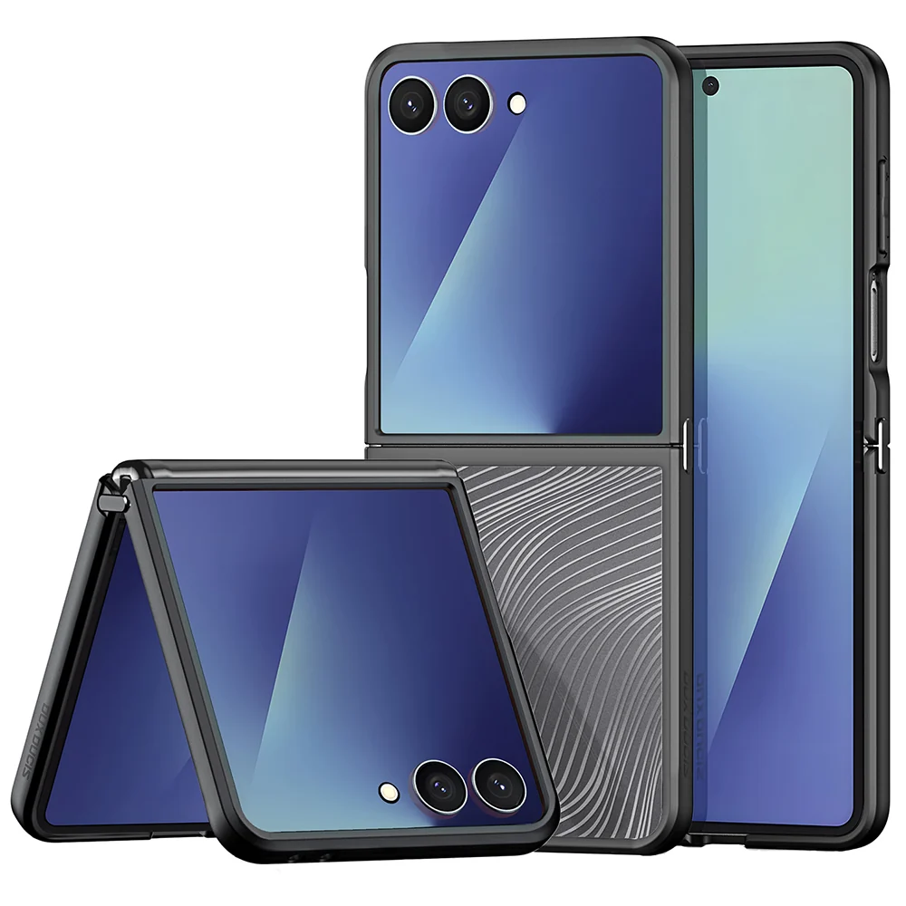 Custodia per Samsung Galaxy Z Flip7 F766, DUX DUCIS, Aimo, Nera — 1