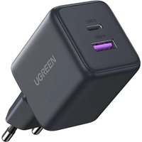 Caricabatterie Rete UGREEN X516, 30W, 3A, 1 x USB-A - 1 x USB-C, Grigio