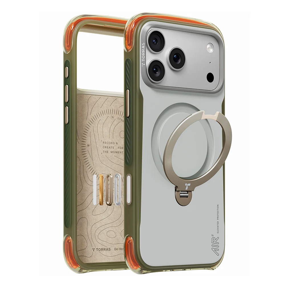 Custodia MagSafe per Apple iPhone 18 Pro / 17 Pro, Torras, Ostand Q3 Air Pro, Bianca — 1
