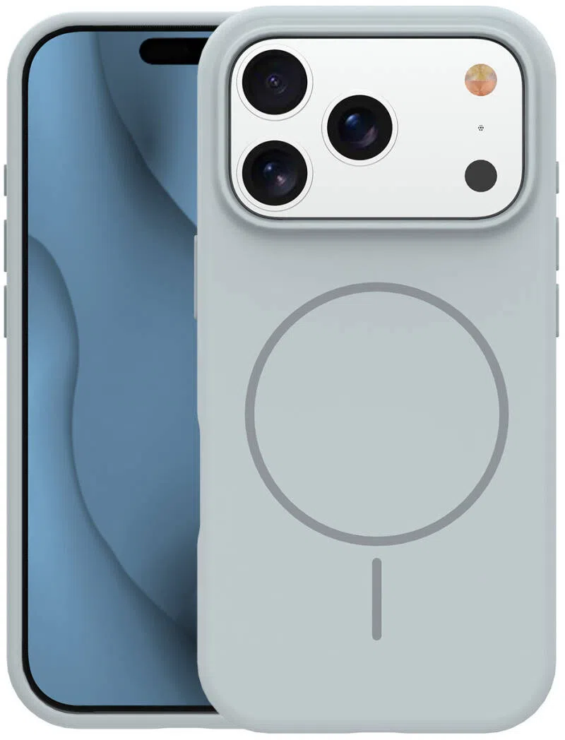 Custodia MagSafe per Apple iPhone 18 Pro Max / 17 Pro Max, OEM, Silicone Sottile, Grigio — 2